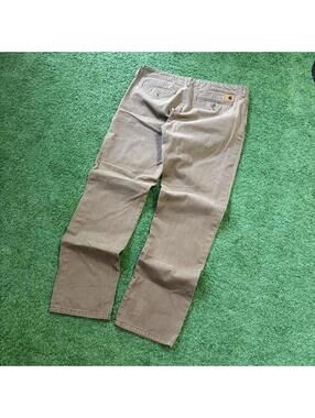 Carhartt Club Pants Brown Workwear Chino 34x32 Slim Fit